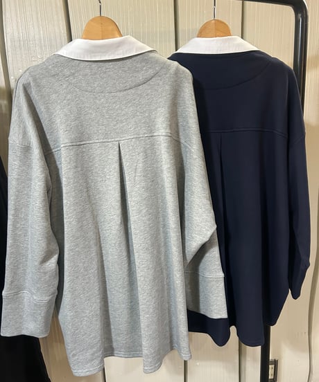 cynical シャツ重ね着風裏毛プルオーバー