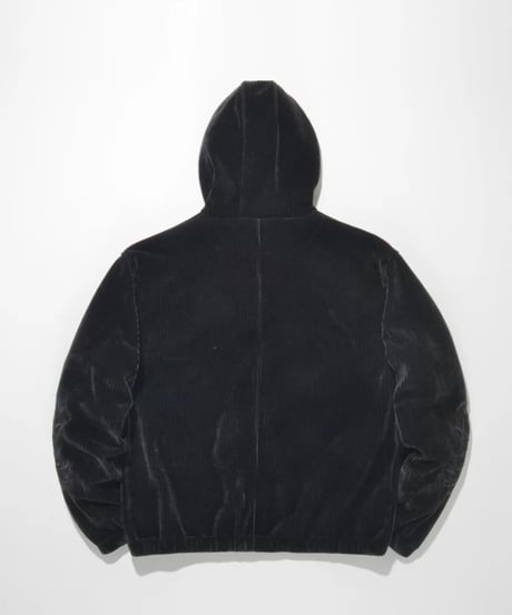 SUPER THANKS Stretch corduroy Half zip hoodie