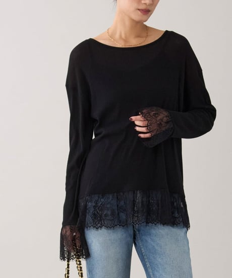 marmors frill lace pullover