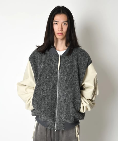 SUPER THANKS FUR/SHRINK FAUX LEATHER REVERSIBLE FLIGHT JACKET