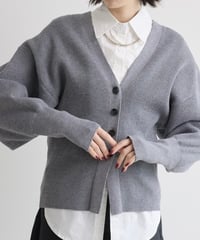 Dignite collier 片畦ニットカーデイガン