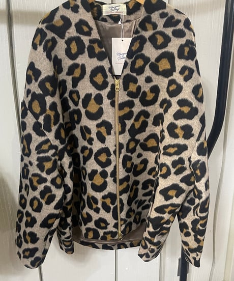 MARGAUX VINTAGE シャギージップコート　レオパード