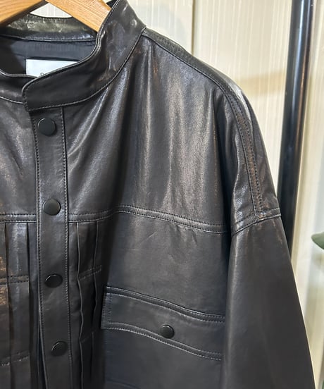 【完全受注生産】SALT PLUS JAPAN ノーカラーショートレザージャケット