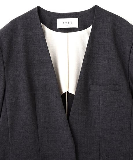 ノーカラースリークジャケット