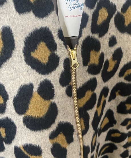 MARGAUX VINTAGE シャギージップコート　レオパード