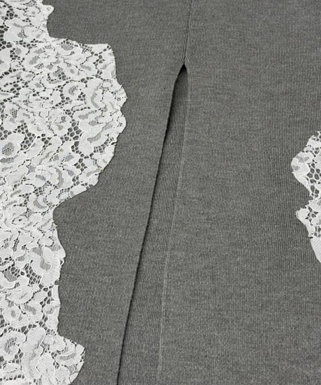 RISLEY Lace panel skirt