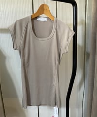 VERSEAU　ネックリブ Tシャツ
