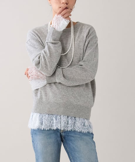 marmors frill lace pullover