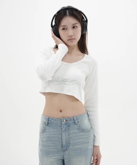 rhinestone mini tee