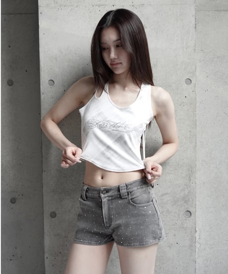 rhinestone cut tops