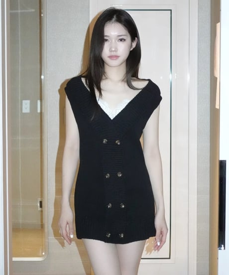 layerd lingerie knit dress