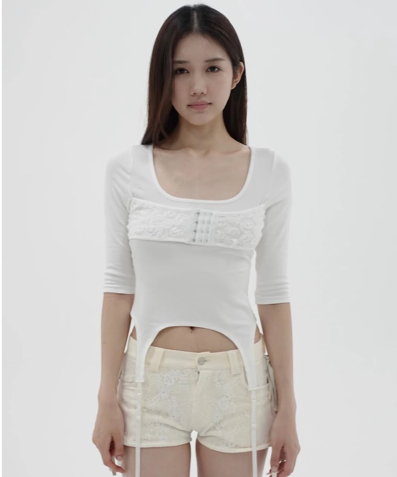 パンツ kisstheclub corset strap shorts パンツ kisstheclub corset