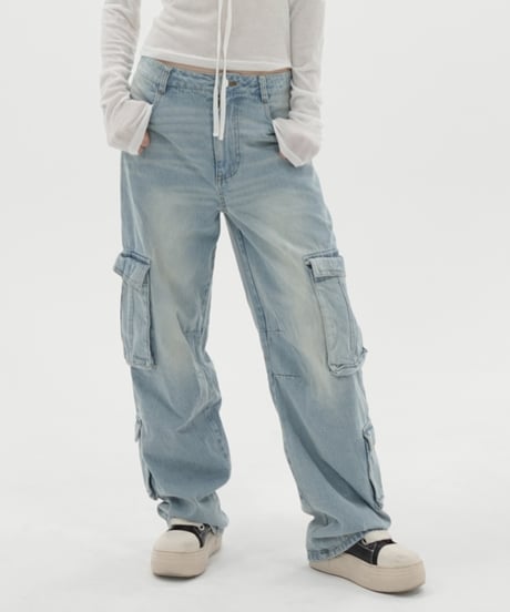 baggy cargo denim