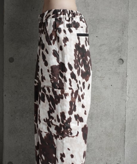 leather pocket wide cargo pants