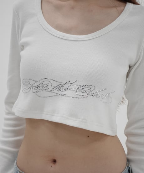 rhinestone mini tee