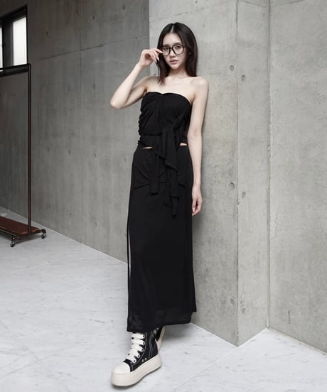 wrap long skirt
