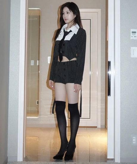 stripe lady shorts