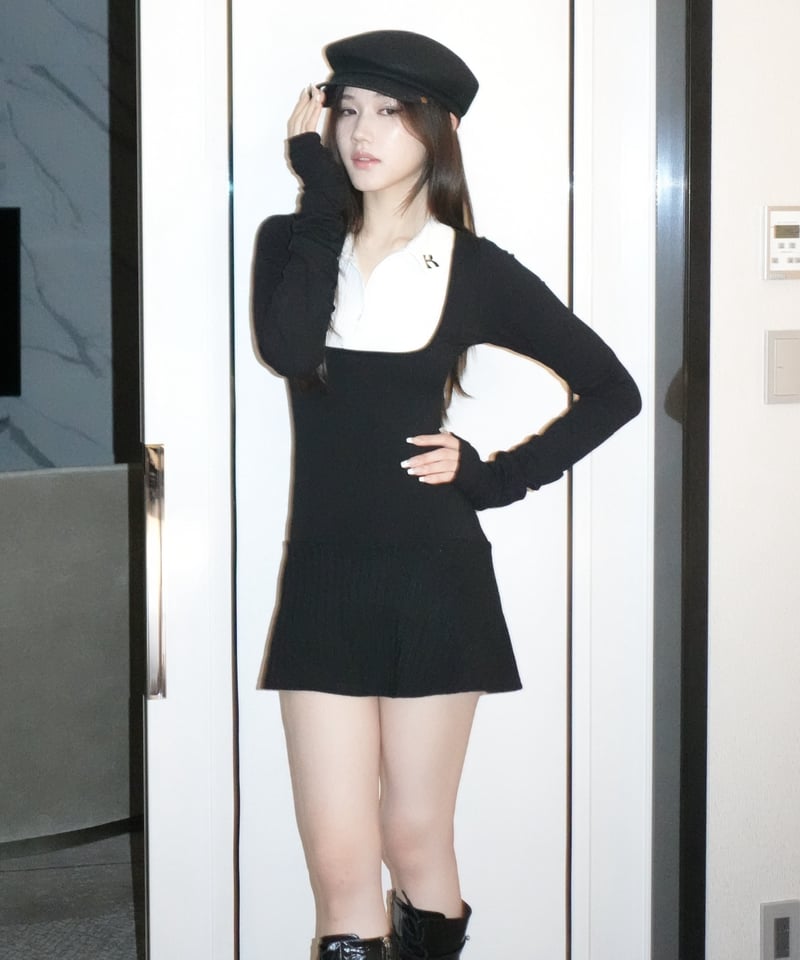 kiss the club ノースリーブ　ミニワンピース school style mini onepiece | KISS THE CLUB