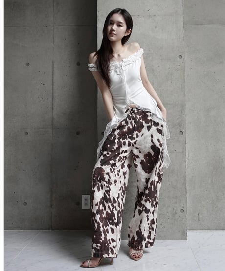 leather pocket wide cargo pants