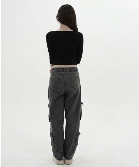 baggy cargo denim