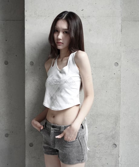 rhinestone cut tops