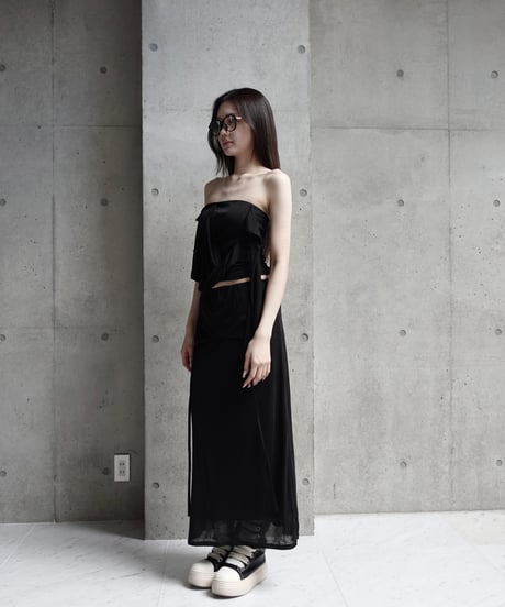 wrap long skirt