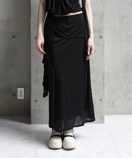 wrap long skirt