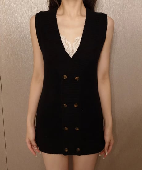 layerd lingerie knit dress