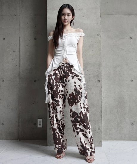 leather pocket wide cargo pants