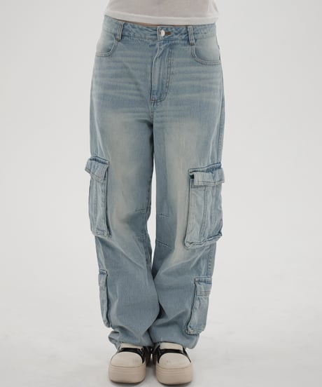 baggy cargo denim