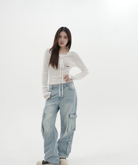 baggy cargo denim