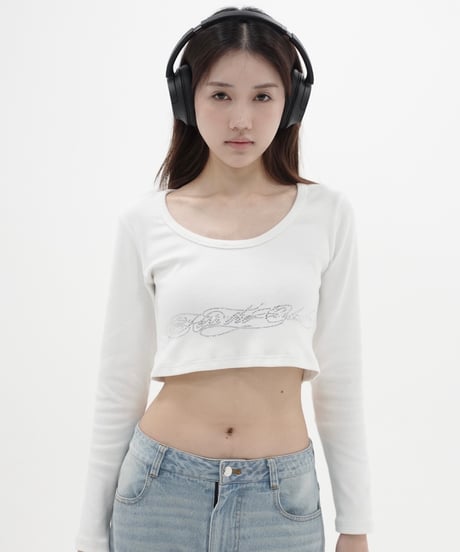rhinestone mini tee