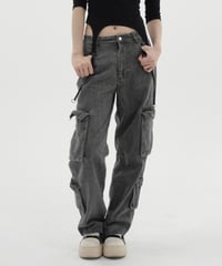 baggy cargo denim