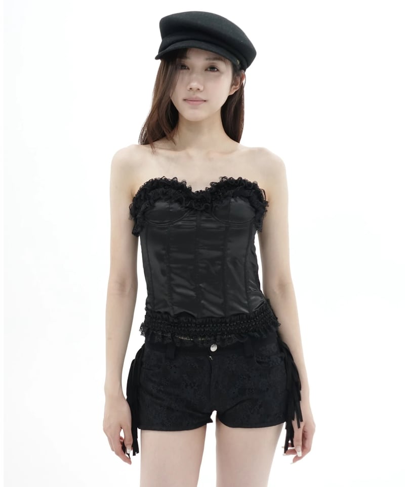 fringe lace shorts | KISS THE CLUB