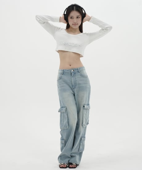 baggy cargo denim
