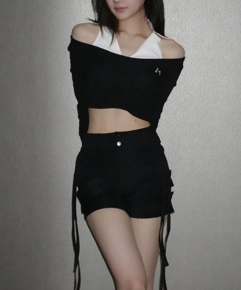 frill short pants | KISS THE CLUB