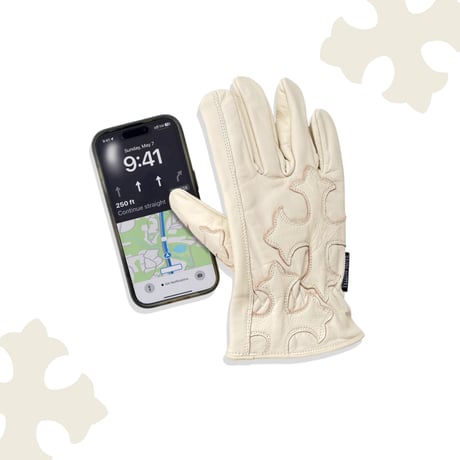 CROSS GLOVE / BEIGE