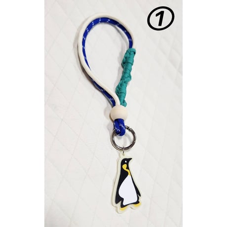 パラコードハンドストラップ【ペンギンチャーム付き】
