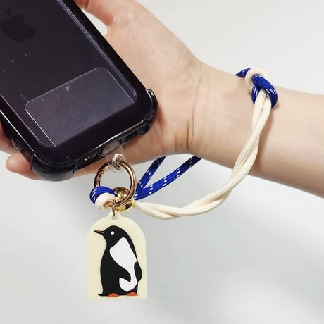 パラコードハンドストラップ【ペンギンチャーム付き】