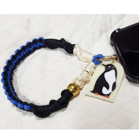 パラコードハンドストラップ【ペンギンチャーム付き】