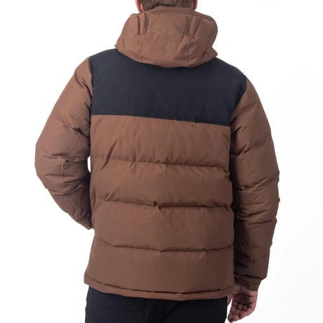 SAWTOOTH DOWN HOODED JACKET<Cocoa Brown - Black>