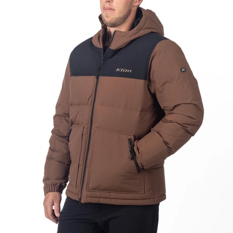 SAWTOOTH DOWN HOODED JACKET<Cocoa Brown - Black>