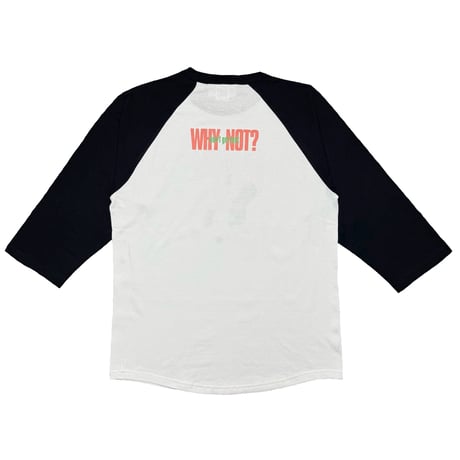 why not? raglan sleeve shirt (white×black)