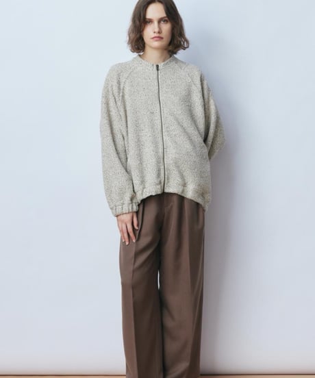 FLORENT/ 2605F06017/ ニットツイードジップアップブルゾン