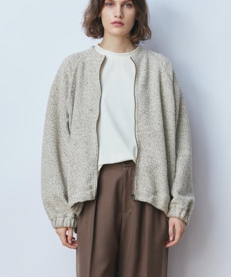 FLORENT/ 2605F06017/ ニットツイードジップアップブルゾン