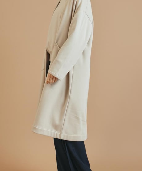 FLORENT /  2608F06018/スウェットロングボタンレスコート