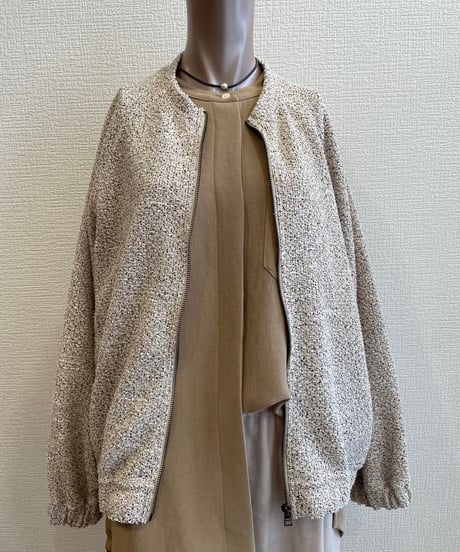 FLORENT/ 2605F06017/ ニットツイードジップアップブルゾン