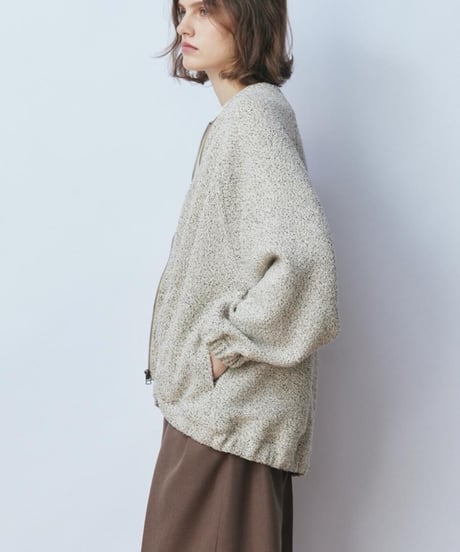 FLORENT/ 2605F06017/ ニットツイードジップアップブルゾン