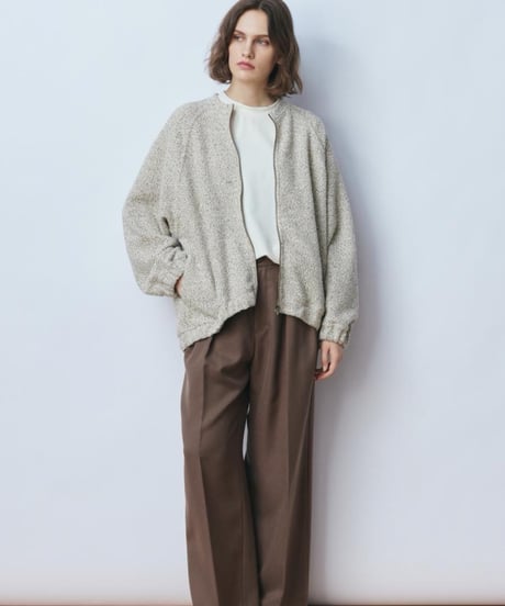 FLORENT/ 2605F06017/ ニットツイードジップアップブルゾン