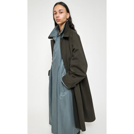 Cristaseya "OVERSIZED TRENCH WITH LEATHER PATCH"